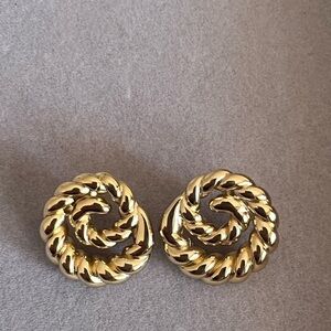 Gold Twisted Rope Earrings